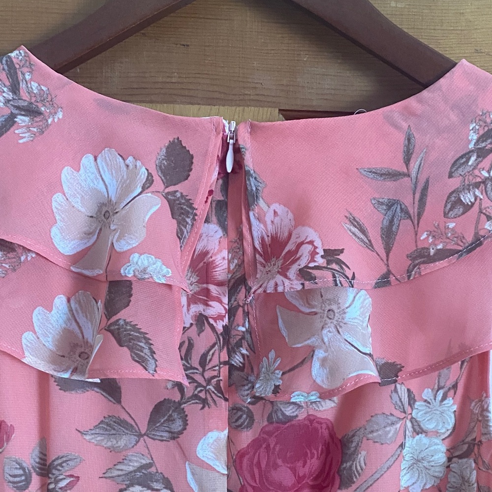 NWT Jessica Howard Floral Pink Wrap Dress Size 10 - Picture 7 of 9